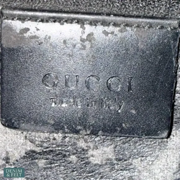 Gucci Black GG Logo Shoulder Tote Work Bag Classic Designer Style PVC Purse - Picture 12 of 16